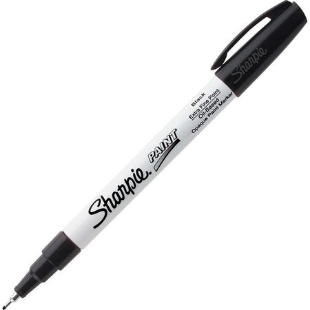 Sharpie Paint Markers, Oil Base, Extra Fine, 12/BX, Black PK SAN35526BX
